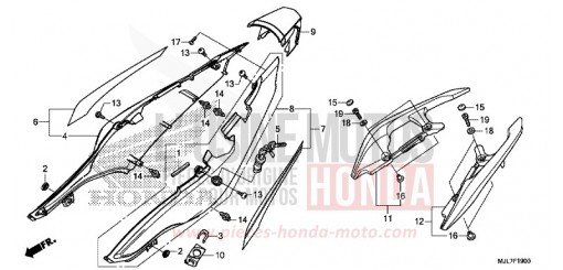 WINDLAUF, HINTEN NC750DE de 2014